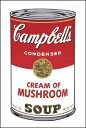 【アンディ ウォーホル 絵画 アートポスター】Campbell 039 s Soup I: Cream of Mushroom, 1968(331×480mm) -ウォーホル- おしゃれインテリアに