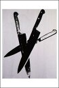 【アートポスター】Knives, c. 1981-82 (three black on cream)(331×480mm) -ウォーホル- おしゃれインテリアに