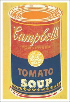 【アートポスター】Colored Campbell's Soup Can, 1965 (yellow & blue)(331×480mm) -ウォーホル- おしゃれインテリアに