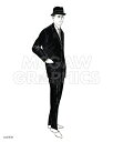 【アンディ・ウォーホル アートポスター】UNTITLED (MALE FASHION FIGURE), C. 1960(406mm×508mm) -おしゃれインテリアに- (余白カット済みポスター) ファッション