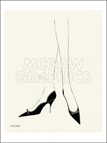 【アンディ・ウォーホル アートポスター】UNTITLED (PAIR OF LEGS IN HIGH HEELS), C. 1958(331×484mm) -おしゃれインテリアに- ファッション