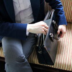 本革のかっこいいビジネスバッグ(3層の多機能収納)オールレザーでこの価格!【ビジネスバッグブリーフケースメンズレディース鞄A4本革レザー牛革2Way】【Ludiアートフィアー】ブラック(黒)/ネイビー(紺)LD900-103