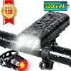 【楽天1位】 自転車 ライト LED 高輝度 防水 USB充電式 5200mAh 360°回転 テールラ...