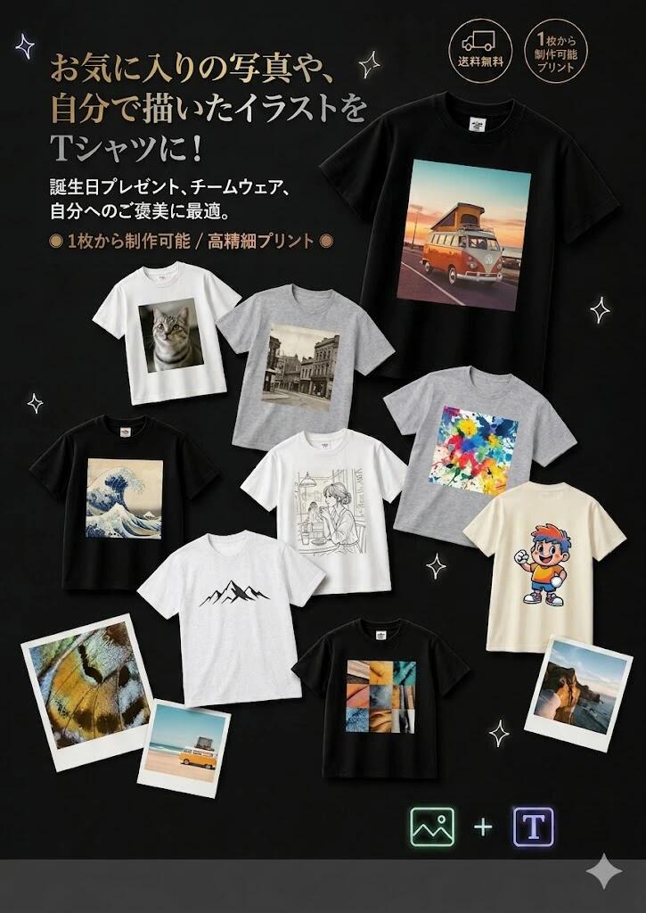 【見逃し厳禁！★クーポンで1,980円】オリジナル Tシャツ 作成 文字入れ 落款 名入れ 自作 1枚からOK 名言 言葉 お祝い 半袖 誕生日 プレゼント 記念 お好きな文字 ウェア おもしろTシャツ 綿100% 名入れ 父の日 送料無料