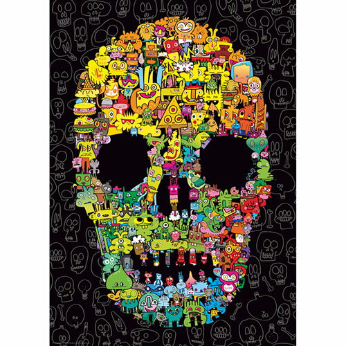 HEYE Puzzle・ヘイパズル 29850 Jon Burgerman : Doodle Skull 1000ピース