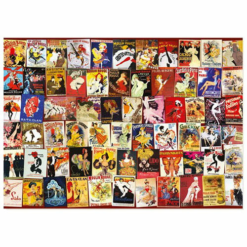 D-Toys ディートイズパズル 74362-VC06 Vintage Collage : Cabare Postcards 1000ピース 47×68cm