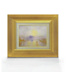 【油絵直筆 絵画】ターナー ノラム城、 日の出 F0サイズ 額入り 【額入り】 絵画 販売 油彩 風景画 316×271mm 複製画 送料無料 プレゼント ギフ...