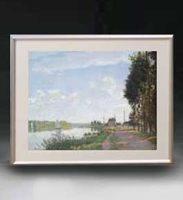 クロード・モネ アルジャントゥイユの散歩道(プロムナード) アートフレーム サイズ 額入りM 絵画 販売 風景画 511×418mm 複製画 送料無料
