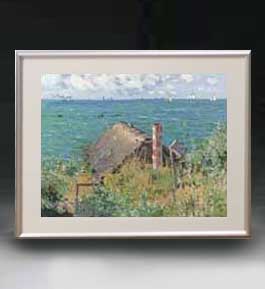 油絵 絵画 直筆仕上げ クロード・モネ サン＝タドレスの小屋 アートフレーム サイズ 額入りM 【油彩 布キャンバス 国内生産】 絵画 販売 風景画 511×418mm 複製画 送料無料 絵画 販売 インテリア 油絵 油彩 壁掛け 複製画 風景画 ゴッホ モネ ルノワール その他 静物画 肖像画 アート プレゼント 開業祝い 退職祝い 新築祝い 玄関 リビングアート 風水 縁起 フレーム 贈り物クロード・モネ サン＝タドレスの小屋
