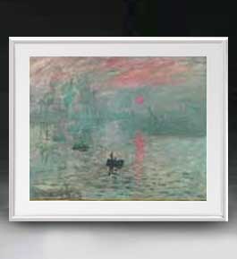 油絵 絵画 直筆仕上げ クロード・モネ 印象、日の出 アートフレーム サイズ 額入りL 【油彩 布キャンバス 国内生産】 絵画 販売 風景画 641×531mm 複製画 送料無料 モネ展クロード・モネ 印象、日の出