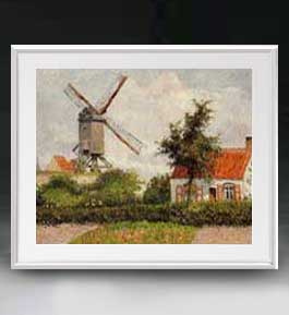  ľɮž夲ۥߡ桦ԥ Windmill at Knocke, Belgium ȥե졼  L  ۥХ    ʲ 641531mm ʣ ̵