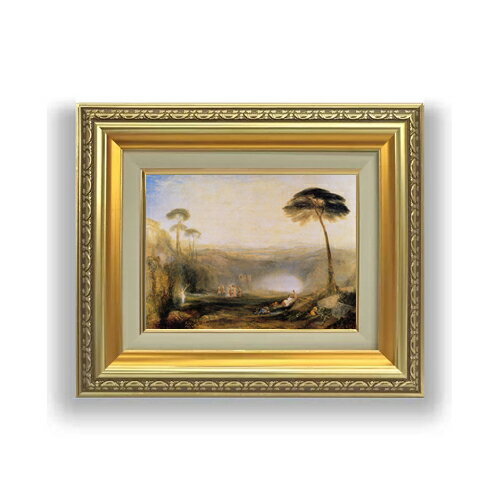 【油絵 直筆仕上げ】タ−ナー 金枝 SMサイズ 額入り 油絵直筆仕様げ 372×303mm 額縁ガラス板 ｜ 絵画 アート インテリア 壁掛け複製画