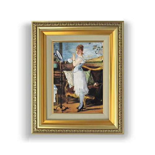 【油絵 直筆仕上げ】マネ ナナ SMサイズ 額入り 油絵直筆仕様げ 372×303mm 額縁ガラス板 ｜ 絵画 アート インテリア 壁掛け複製画