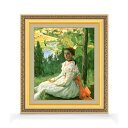 フレデリック・バジール 村の眺め F8  絵画 販売 8号 油彩 風景画 598×524mm 複製画 送料無料 プレゼント ギフト 開店祝い 開業祝い 退職祝い 新築祝い リビング 玄関 モダン アートフレーム 壁掛け