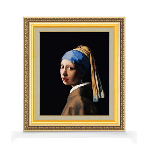 【油絵 直筆仕上げ】フェルメール 真珠の耳飾りの少女 F8 【額入り】 絵画 販売 8号 油彩 風景画 598×524mm 複製画 送料無料 プレゼント ギフト...