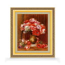 【油絵 直筆仕上げ】ルノワール アネモネ F8 【額入り】 絵画 販売 8号 油彩 風景画 598×524mm 複製画 送料無料 プレゼント ギフト 開店祝い ...