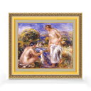 【油絵 直筆仕上げ】ルノワール 浴女 F8 【額入り】 絵画 販売 8号 油彩 風景画 598×524mm 複製画 送料無料 プレゼント ギフト 開店祝い 開業祝い 退職祝い 新築祝い リビング 玄関 モダン アートフレーム 壁掛け