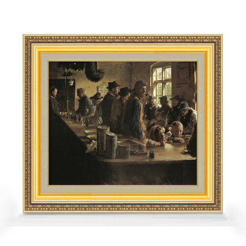 【油絵 直筆仕上げ】クロイヤー A the victualler's when there is no fishing F8 【額入り】 絵画 販..