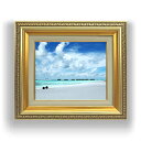 【油絵 直筆仕上げ】砂浜のミストラル F3サイズ 額入り 【キャンバス・額縁】 油彩 風景画 オリジナルインテリア絵画 風水画 418×366mm 複製画 送料無料 プレゼント ギフト 開店祝い 開業祝い 退職祝い 新築祝い リビング 玄関 モダン 壁掛け
