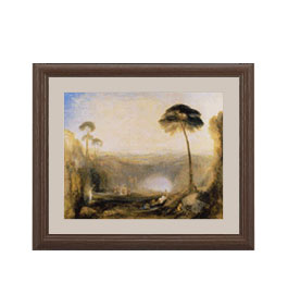 油絵 絵画 直筆仕上げ タ−ナー 金枝 アートフレーム サイズ 額入りS：ブラウン 【油彩 布キャンバス 国内生産】 絵画 販売 風景画 321×271mm 複製画 送料無料 プレゼント ギフト 開店祝い 開業祝い 退職祝い 新築祝い リビング 玄関 モダン アートフレーム 壁掛け 絵画 販売 インテリア 油絵 油彩 壁掛け 複製画 風景画 ゴッホ モネ ルノワール その他 静物画 肖像画 アート プレゼント 開業祝い 退職祝い 新築祝い 玄関 リビングアート 風水 縁起 フレーム 贈り物タ−ナー 金枝 額入りS：ブラウン