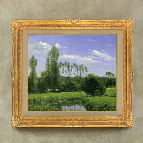 【油絵 直筆仕上げ】クロード・モネ ルエルの眺め F10 【額入り】 絵画 販売 10号 油彩 風景画 671×597mm 複製画 送料無料 プレゼント ギフト...