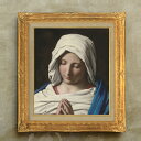 【油絵 直筆仕上げ】サルヴィ Madonna in prayer F10 【額入り】 絵画 販売 10号 油彩 人物画 671×597mm 複製画 送料無料 プレゼント ギフト 開店祝い 開業祝い 退職祝い 新築祝い リビング 玄関 モダン アートフレーム 壁掛け