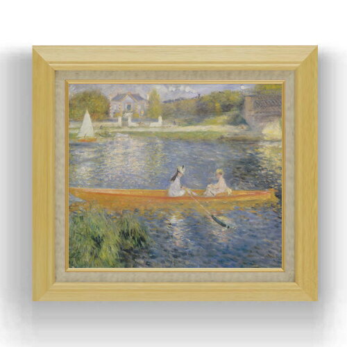 【油絵 直筆仕上げ】ルノワール 小舟 F10 【額入り】 絵画 販売 10号 油彩 風景画 675×601mm 複製画 送..