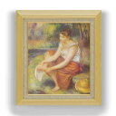 【油絵 直筆仕上げ】ルノワール 足を拭く少女 F10 【額入り】 絵画 販売 10号 油彩 人物画 675×601mm 複製画 送料無料 プレゼント ギフト 開...