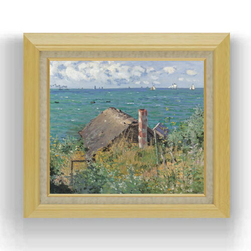 【油絵 直筆仕上げ】クロード・モネ サン＝タドレスの小屋 F10 【額入り】 絵画 販売 10号 油彩 風景画..