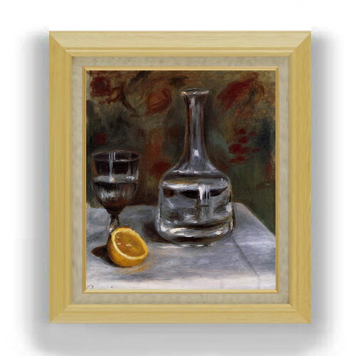 Rakuten - 【油絵 直筆仕上げ】ルノワール Still Life with Carafe F10 【額入り】 絵画 販売 10号 油彩 静物画 675×601mm 複製画 送料無料 プレゼント ギフト 開店祝い 開業祝い 退職祝い 新築祝い リビング 玄関 モダン アートフレーム 壁掛け