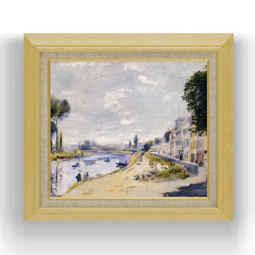 絵自体（キャンバス）の大きさ　530×455mm 【お届け日数】 ご注文日から　8-12日以内　に到着いたします。 ※一部在庫商品は早期出荷可能の場合がございます。 お急ぎに際は別途Eメールにてお問い合わせください。 お問い合わせメールアドレス 　shopmaster@artrest.jp 【留意事項】 ※注文個数によりお届け日が変わることがあります。 ※直筆仕上げ商品のため色彩が若干異なる場合がございますので 予めご了承くださいませ。 絵画 販売 インテリア 油絵 油彩 壁掛け 複製画 風景画 ゴッホ モネ ルノワール その他 静物画 肖像画 アート プレゼント 開業祝い 退職祝い 新築祝い 玄関 リビングアート 風水 縁起 フレーム 贈り物ルノワール セーヌ川の畔