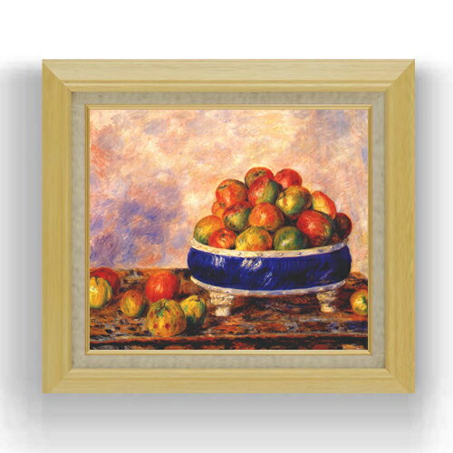 絵自体（キャンバス）の大きさ　530×455mm 【お届け日数】 ご注文日から　8-12日以内　に到着いたします。 ※一部在庫商品は早期出荷可能の場合がございます。 お急ぎに際は別途Eメールにてお問い合わせください。 お問い合わせメールアドレス 　shopmaster@artrest.jp 【留意事項】 ※注文個数によりお届け日が変わることがあります。 ※直筆仕上げ商品のため色彩が若干異なる場合がございますので 予めご了承くださいませ。 絵画 販売 インテリア 油絵 油彩 壁掛け 複製画 風景画 ゴッホ モネ ルノワール その他 静物画 肖像画 アート プレゼント 開業祝い 退職祝い 新築祝い 玄関 リビングアート 風水 縁起 フレーム 贈り物ルノワール 皿のリンゴ