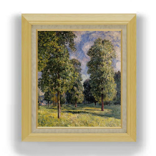 【油絵 直筆仕上げ】シスレー セーヴルの風景 F10 【額入り】 絵画 販売 10号 油彩 風景画 675×601mm ..