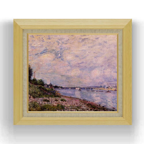【油絵 直筆仕上げ】シスレー ブージヴァルの風景 F10 【額入り】 絵画 販売 10号 油彩 風景画 675×601mm 複製画 送料無料 プレゼント ギフト 開店祝い 開業祝い 退職祝い 新築祝い リビング 玄関 モダン アートフレーム 壁掛け