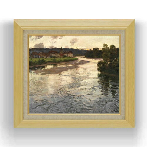 【油絵 直筆仕上げ】フリット・タヴロー ドルドーニュ川 F10 【額入り】 絵画 販売 10号 油彩 風景画 6..
