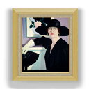 【油絵 直筆仕上げ】フランシス・カデル Portrait of a Lady in Black F10 【額入り】 絵画 販売 10号 油彩 人物画 675×601mm 複製画 送料無料 プレゼント ギフト 開店祝い 開業祝い 退職祝い 新築祝い リビング 玄関 モダン アートフレーム 壁掛け