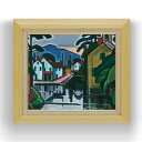 【油絵 直筆仕上げ】ブルーマナー Old Canal Port 【額入り】 絵画 販売 10号 油彩 抽象画 675×601mm 複製画 送料無料 プレゼント ギフト 開店祝い 開業祝い 退職祝い 新築祝い リビング 玄関 モダン アートフレーム 壁掛け