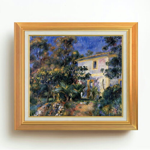 Rakuten - 【油絵 直筆仕上げ】ルノワール アルジェの風景 F10 【アップグレード額】 絵画 販売 10号 油彩 風景画 677×603mm 複製画 送料無料 プレゼント ギフト 開店祝い 開業祝い 退職祝い 新築祝い リビング 玄関 モダン アートフレーム 壁掛け