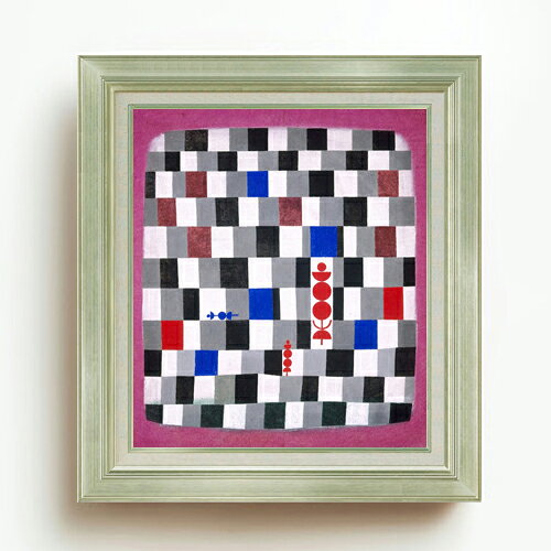 パウル・クレー Super-Chess F10  絵画 販売 10号 油彩 抽象画 677×603mm 複製画 送料無料 プレゼント ギフト 開店祝い 開業祝い 退職祝い 新築祝い リビング 玄関 モダン アートフレーム 壁掛け