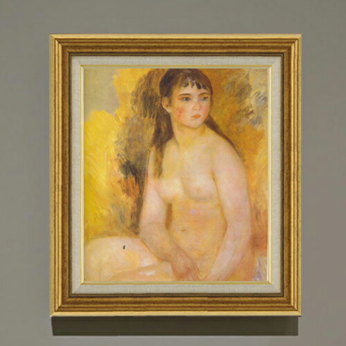 Rakuten - 【油絵 直筆仕上げ】ルノワール 裸婦 F10 【アップグレード額】 絵画 販売 10号 油彩 人物画 681×607mm 複製画 送料無料 プレゼント ギフト 開店祝い 開業祝い 退職祝い 新築祝い リビング 玄関 モダン アートフレーム 壁掛け
