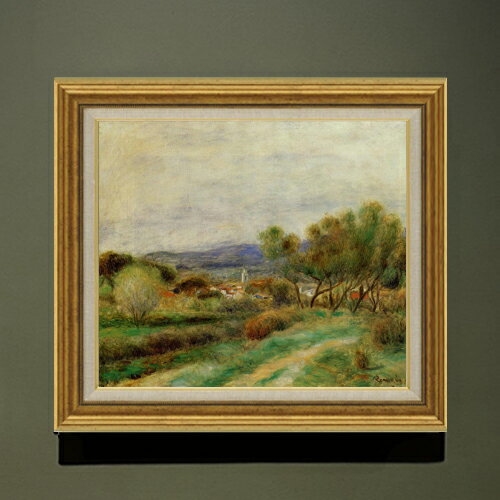 樂天商城 - 【油絵 直筆仕上げ】ルノワール View of La Sayne F10 【アップグレード額】 絵画 販売 10号 油彩 風景画 681×607mm 複製画 送料無料 プレゼント ギフト 開店祝い 開業祝い 退職祝い 新築祝い リビング 玄関 モダン アートフレーム 壁掛け