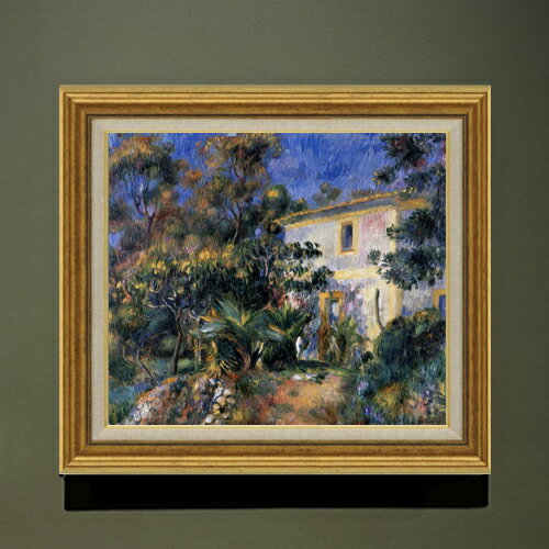 Rakuten - 【油絵 直筆仕上げ】ルノワール アルジェの風景 F10 【アップグレード額】 絵画 販売 10号 油彩 風景画 681×607mm 複製画 送料無料 プレゼント ギフト 開店祝い 開業祝い 退職祝い 新築祝い リビング 玄関 モダン アートフレーム 壁掛け