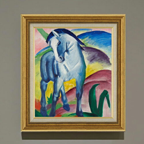 Rakuten - 【油絵 直筆仕上げ】フランツ Blue Horse Imarc F10 【アップグレード額】 絵画 販売 10号 油彩 抽象画 681×607mm 複製画 送料無料 プレゼント ギフト 開店祝い 開業祝い 退職祝い 新築祝い リビング 玄関 モダン アートフレーム 壁掛け