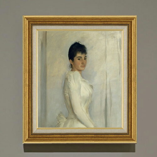 Rakuten - 【油絵 直筆仕上げ】ラモン・カザス Portrait of Montserrat Carb F10 【アップグレード額】 絵画 販売 10号 油彩 人物画 681×607mm 複製画 送料無料 プレゼント ギフト 開店祝い 開業祝い 退職祝い 新築祝い リビング 玄関 モダン アートフレーム 壁掛け