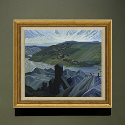 人物畫 - 【油絵 直筆仕上げ】カーマイケル A Northern Silver Mine F10 【アップグレード額】 絵画 販売 10号 油彩 風景画 681×607mm 複製画 送料無料 プレゼント ギフト 開店祝い 開業祝い 退職祝い 新築祝い リビング 玄関 モダン アートフレーム 壁掛け
