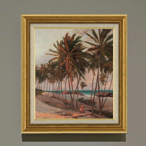 【油絵 直筆仕上げ】フィゲイレード Praia de Fortaleza F10 【アップグレード額】 絵画 販売 10号 油彩 風景画 681×607mm 複製画 送料無料 プレゼント ギフト 開店祝い 開業祝い 退職祝い 新築祝い リビング 玄関 モダン アートフレーム 壁掛け