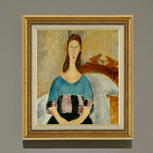 樂天商城 - 【油絵 直筆仕上げ】モディリアーニ Portrait of Jeanne Hebuterne F10 【アップグレード額】 絵画 販売 10号 油彩 人物画 681×607mm 複製画 送料無料 プレゼント ギフト 開店祝い 開業祝い 退職祝い 新築祝い リビング 玄関 モダン アートフレーム 壁掛け