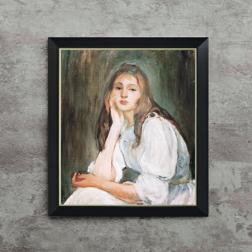 【油絵 直筆仕上げ】ベルト・モリゾ 夢見るジュリー F10 【シンプルフレーム】 絵画 販売 10号 油彩 人..