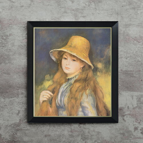 【匿名配送】絵画　「麦わら帽子」　A4サイズ額つき 匿名配送】絵画 「麦わら帽子」 A4サイズ額つき 匿名配送】絵画