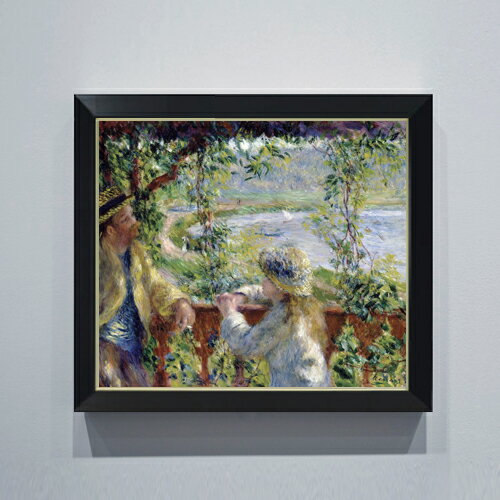 【油絵 直筆仕上げ】ルノワール 水辺にて F10 【シンプルフレーム】 絵画 販売 10号 油彩 風景画 560×4..